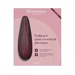 Лубрикант Womanizer Classic 2 + 50 мл- Інноваційний вакуумний стимулятор клітора, 14.8х4.8 см бордовий - мініатюра 12