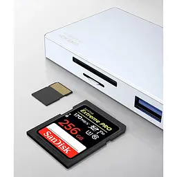 USB адаптер Vokamo HT2 6 в 1 HUB із вбудованим шнуром Type-C - мініатюра 6