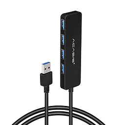 USB hub Acasis AB3-L46 на 4 порти USB 3.0 (Чорний)
