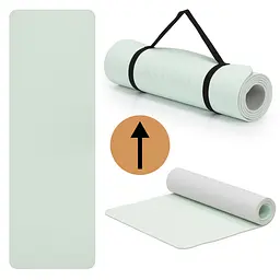 Килимок спортивний Actiget TPE 183 x 61 x 0.6 см для йоги та фітнесу ACT0024 Mint/Grey - мініатюра 10