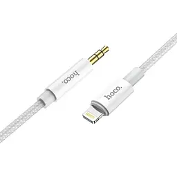 Кабель Hoco UPA19 AUX to Lightning 1 м білий
