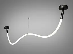 Стельова люстра LED Diasha SY9610-1500BHR Шланг 17W, 3000K, чорний хром, для коридору, спальні, кухні, кафе - мініатюра 2
