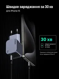 Мережевий GaN-зарядний пристрій UGREEN Nexode Pro X703 1 вихідний порт USB-C (35006) - мініатюра 3