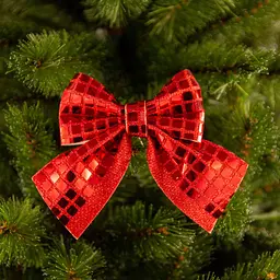 Бант декоративний Mica Decorations червоний 13 см 2 шт. (1181194) - мініатюра 2