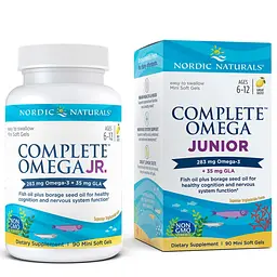 Жирні кислоти Complete Omega Junior, 90 капсул - лимон Nordic Naturals fit0013070 - мініатюра 1