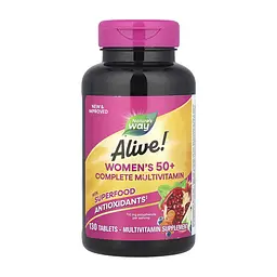 Мультивітаміни Alive! Women's 50 Plus - 130 таблеток для щоденної підтримки
