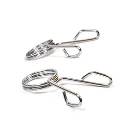 Пружинні замки EasyFit Silver 50 мм для олімпійського грифа (EF-8057)