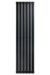 Вертикальний дизайнерський радіатор опалення Arttidesign Livorno 6/1600/408 чорний матовий - мініатюра 3