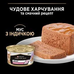 Уцінка. Вологий корм для котів з чутливим травленням Purina Pro Plan Delicate мус з індичкою 85 г (12458899) - мініатюра 4