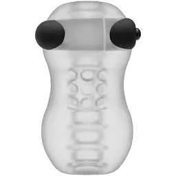 Мастурбатор Doc Johnson GoodHead Vibrating Helping Head Pro Frost для головки члена з вібрацією, 7.6х4.4 см