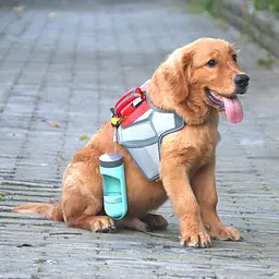 Пляшка для собак Els Pet 300 мл поїлка для води портативна в дорогу для вигулу, бірюзовий - мініатюра 7