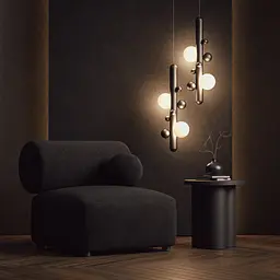 Підвісний світильник Babich Studio Lunar P Black (RAL 9005) - мініатюра 8