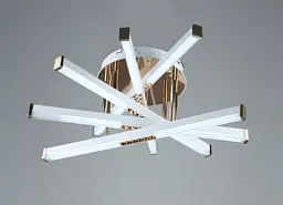 Люстра світлодіодна акрилова Sirius B YH839/5 WT+GD 65W - мініатюра 8