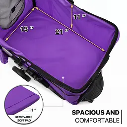 Коляска для котів та собак Bestopet Люпосанчик BS-RL-16 Purple - мініатюра 5