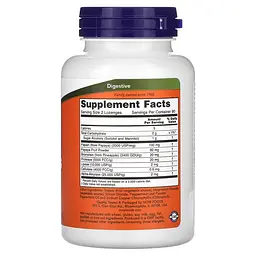 Папайя Papaya Enzyme Chewable 180 таблеток NOW vit0005164 - мініатюра 2