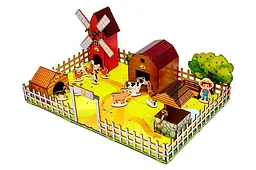 Конструктор Puz-00957 "Веселий фермер" 3D, дерев'яний, в коробці р.59х40х25 см. PuzzleOk - мініатюра 6