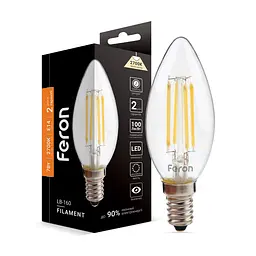 Світлодіодна лампа Feron Filament LB-160 7 Вт E14 2700K