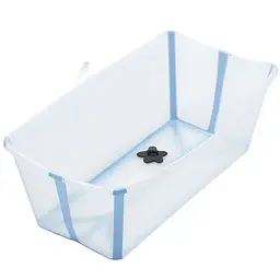 Набір Stokke Flexi Bath: ванночка складна та адаптер, блакитний (531513) - мініатюра 3