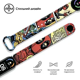 Ремінець ArmorStandart Superhero для Xiaomi Mi Band 7/6/5 DP Comix White (ARM59252) - мініатюра 3