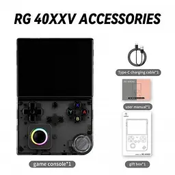 Портативна ігрова консоль Anbernic RG 40XXV 64GB Прозорий чорний - мініатюра 3