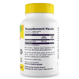Альфа-ліпоєва кислота Healthy Origins Alpha Lipoic Acid 600 mg, 150 вегакапсул - мініатюра 2