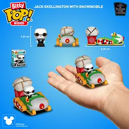 Набір фігурок Funko Bitty Pop! The Nightmare Before Christmas Jack Skellington with snowmobile (83624) - мініатюра 4