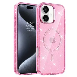 Чохол TPU Eclipse Sparkle (MagFit) для Apple iPhone 16 (6.1) Pink