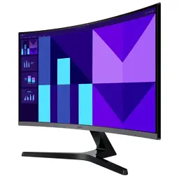 Монітор вигнутий 27" Samsung Essential S3, Black, VA, 1920x1080 (16:9), 4 мс, 100 Гц, 250 кд/м², 4000:1, 1800R, 178°/178°, VGA/HDMI, VESA 75x75 (LS27D390GAIXUA) - мініатюра 3
