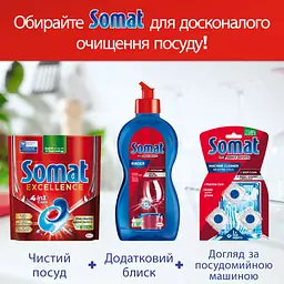 Таблетки для посудомийних машин Somat Excellence 30 шт. (9000101808292) - мініатюра 7