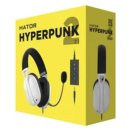 Навушники Hator Hyperpunk 2 USB 7.1 Black/White (HTA-846) - мініатюра 6