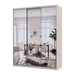 Шафа купе Doros Сіті Лайт Кашемір 3 Дзеркала 180х60х225 (80736374) - мініатюра 1