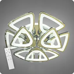 Люстра світлодіодна 517 Light 3color з пультом 232Вт Хром (01516) - мініатюра 1