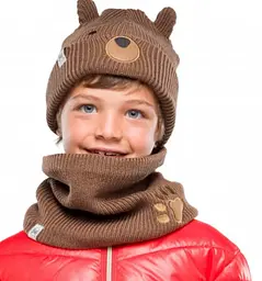 Бафф дитячий Buff KNITTED & FLEECE NECKWARMER FUNN Коричневий - мініатюра 2