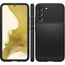 Оригінальний чохол із підставкою Spigen Slim Armor для Samsung Galaxy S22 Black ACS04013 SM-S906 - мініатюра 4