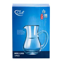 Глечик Cali з товстого скла фігурний 1.2 л, прозорий TS Kitchen HP575 - мініатюра 8