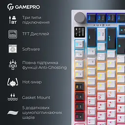 Клавіатура GamePro Asgard Valhalla Pro QLAB Sakura Switch White (MK160-W-D-QS-PRO) - мініатюра 18