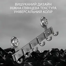 Металева вішалка на двері Storage rack AND 101-20 чорна • Навісні гачки в стилі ЛОФТ для одягу, рушників, сумок та аксесуарів - мініатюра 4
