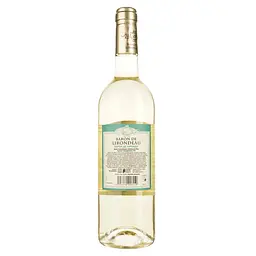 Вино Baron de Lirondeau біле напівсухе 10.5% 0.75 л - мініатюра 2