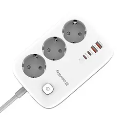 Мережевий фільтр GaN3 Pro, 3 розетки, 2 м, White ColorWay teh0028204 - мініатюра 3