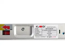 Блок живлення 250W, 24V. IP20 KLOODI KDPS-HX 250 24V - мініатюра 2