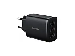 Зарядний пристрій BASEUS Compact 3U 17 W чорний (CCXJ020101)