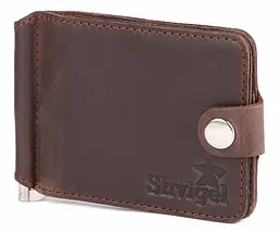 Чоловічий шкіряний затиск для купюр SHVIGEL 10.7х7.5 см acs0015863