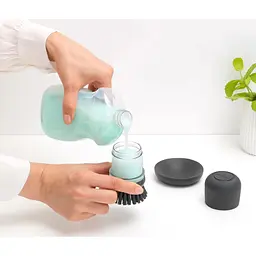 Щітка Brabantia для миття посуду з дозатором миючого засобу темно-сіра (302626) - мініатюра 4