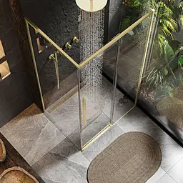 Душова кабіна Rea Solar 90x120 brushed gold REA-K9511 - мініатюра 4