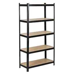 Стелаж 4P StrongShelf 180х90х30см чорний навантаження 175кг/полицю - мініатюра 1
