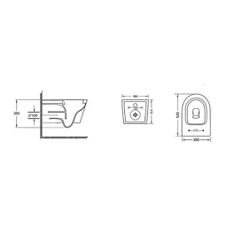 Унітаз підвісний Qtap Jay безободковий з сидінням Soft-close QT07335176W - мініатюра 5