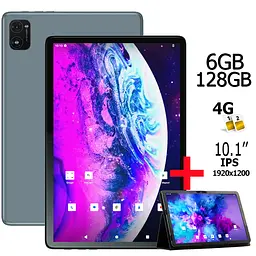 Планшет-телефон Hoozo Neo Tab 10 LTE 6GB/128GB DUAL SIM 10.1" IPS FULL HD 1920x1200 Dark blue + Чохол-книжка - мініатюра 2