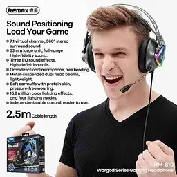 Навушники Remax LED Wargod Series Gaming Headphone RM-810 USB 7.1 - мініатюра 2