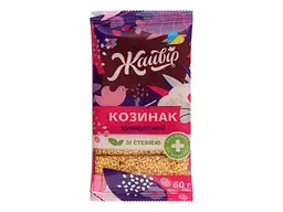 Козинак ЖАЙВІР із кунжуту на фруктозі зі стевією, ф. 60г