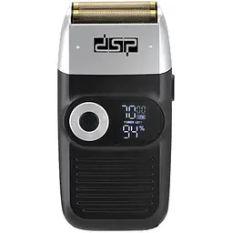 Електробритва DSP-60088 чоловіча акумуляторна сіткова для сухого бриття з висувним триммером та LED дисплеєм 1400 mAh 5 Вт Чорний